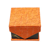 Men's Orange-Orange Geometric Pattern Design 4-pc Necktie Box Set - FHYINC best men's suits, tuxedos, formal men's wear wholesale