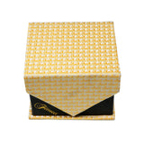 Men's Yellow Striped Grid Pattern Design 4-pc Necktie Box Set - FHYINC best men's suits, tuxedos, formal men's wear wholesale