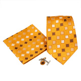 Men's Copper Boxed Geometric Pattern Design 4-pc Necktie Box Set - FHYINC best men's suits, tuxedos, formal men's wear wholesale