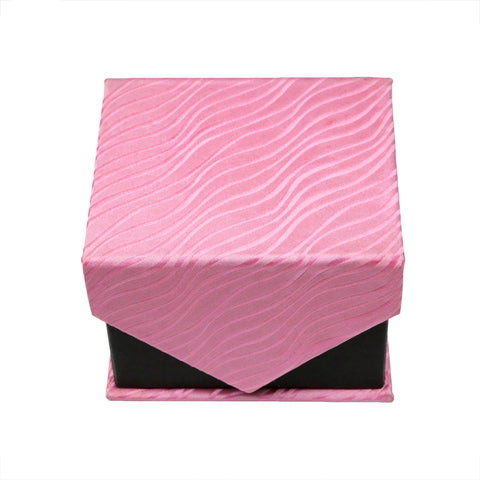 Men's Pink on Pink Wavy Pattern Design 4-pc Necktie Box Set