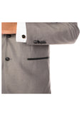 Celio Grey Black Slim Fit 3pc Tuxedo - FHYINC best men's suits, tuxedos, formal men's wear wholesale
