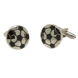 Silvertone Novelty Soccer Ball Cufflinks with Jewelry Box - FHYINC best men's suits, tuxedos, formal men's wear wholesale