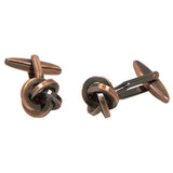 Men’s Silvertone Novelty Bronze Knot Cufflinks - FHYINC best men's suits, tuxedos, formal men's wear wholesale