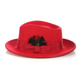 Crushable Red Fedora Hat