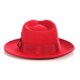 Crushable Red Fedora Hat