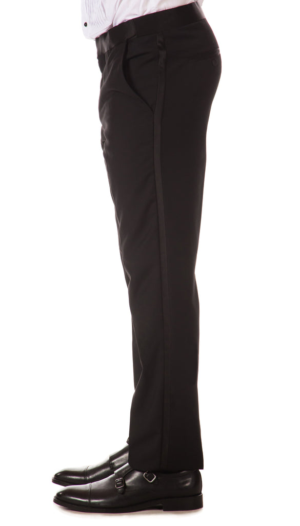 CROMWELL Slim Fit Black Tuxedo Dress Pants - FHYINC best men