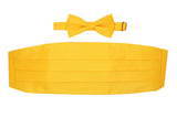 Satine Yellow Bow Tie & Cummerbund Set - FHYINC