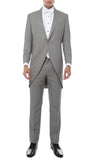 Mens Grey Cutaway Regular Fit Tuxedo 2pc Suit - FHYINC best men's suits, tuxedos, formal men's wear wholesale
