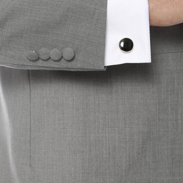 Mens Grey Cutaway Regular Fit Tuxedo 2pc Suit - FHYINC best men's suits, tuxedos, formal men's wear wholesale