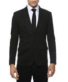 Daytona Black Stretch Slim Fit Blazer - FHYINC best men's suits, tuxedos, formal men's wear wholesale