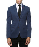 Daytona Navy Blue Stretch Slim Fit Blazer - FHYINC best men's suits, tuxedos, formal men's wear wholesale