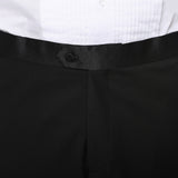 Debonair Black Slim Fit Peak Lapel Tuxedo - FHYINC best men's suits, tuxedos, formal men's wear wholesale