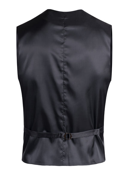 Drapper Mens 5 Button Black Vest - FHYINC best men's suits, tuxedos, formal men's wear wholesale