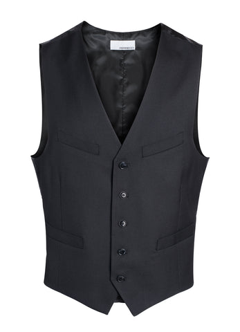Drapper Mens 5 Button Black Vest
