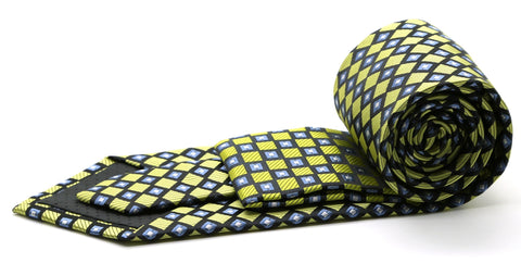 Mens Dads Classic Green Geometric Pattern Business Casual Necktie & Hanky Set E-9