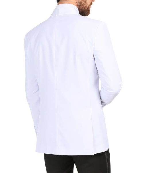 Men's Echo White Slim Fit Shawl Lapel Tuxedo Dinner Jacket - FHYINC best men's suits, tuxedos, formal men's wear wholesale