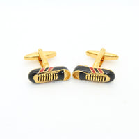 Goldtone Shoe Cuff Links With Jewelry Box - FHYINC