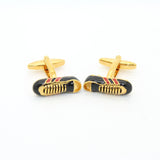 Goldtone Shoe Cuff Links With Jewelry Box - FHYINC