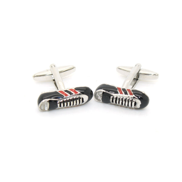 Silvertone Shoe Cuff Links With Jewelry Box - FHYINC