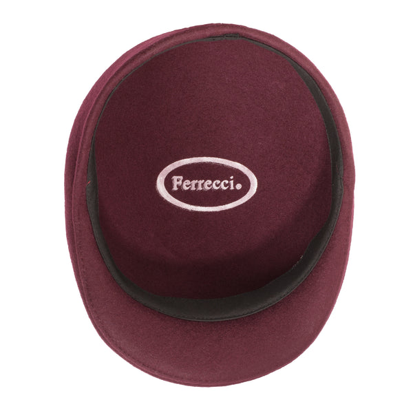 Classic Premium Wool Burgundy English Hat - FHYINC