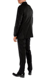 Falls Slim Fit 2pc Tuxedo - Black - FHYINC best men's suits, tuxedos, formal men's wear wholesale