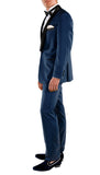Falls Slim Fit 2pc Tuxedo - Indigo Blue - FHYINC best men's suits, tuxedos, formal men's wear wholesale