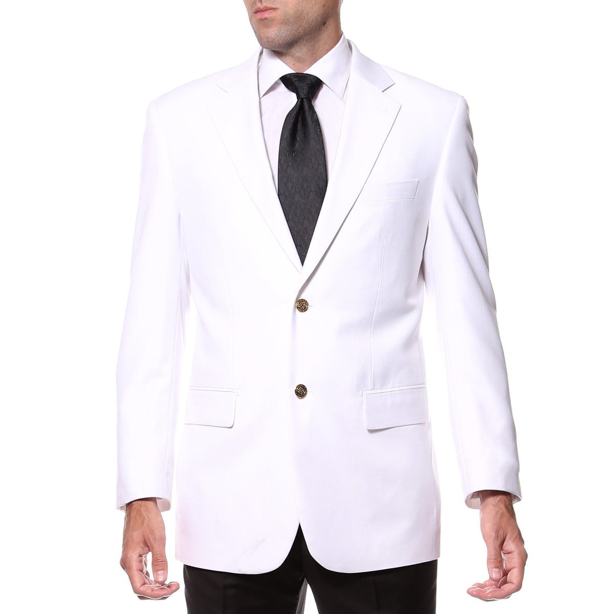 Gold Button Solid Bright Color Blazer - FHYINC best men's suits, tuxedos, formal men's wear wholesale
