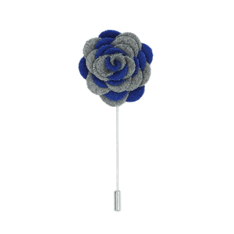 Florance 24 Grey Blue Lapel Pin