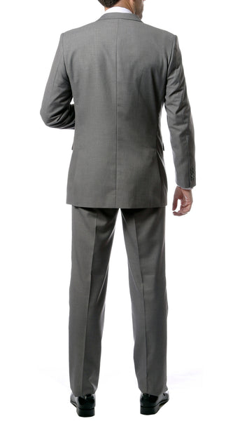 Premium FNL22R Mens 2 Button Regular Fit Grey Suit - FHYINC best men's suits, tuxedos, formal men's wear wholesale