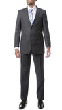 Premium FNL22R Mens 2 Button Regular Fit Heather Grey Suit - FHYINC best men's suits, tuxedos, formal men's wear wholesale