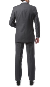 Premium FNL22R Mens 2 Button Regular Fit Heather Grey Suit - FHYINC best men's suits, tuxedos, formal men's wear wholesale