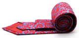 Mens Dads Classic Red Paisley Pattern Business Casual Necktie & Hanky Set FO-3 - FHYINC best men's suits, tuxedos, formal men's wear wholesale