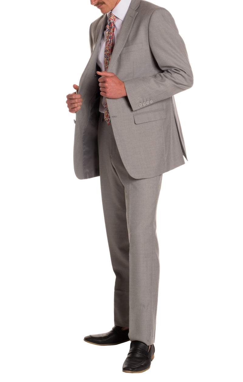 Light Grey Regular Fit Suit - 2PC - FORD - FHYINC best men's suits, tuxedos, formal men's wear wholesale