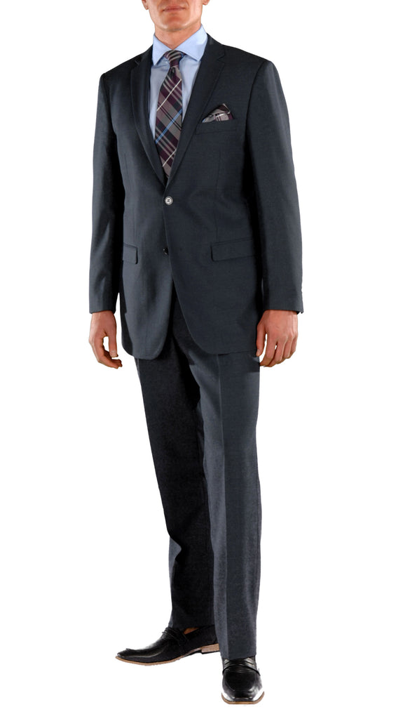 Navy Blue Regular Fit Suit - 2PC - FORD - FHYINC best men