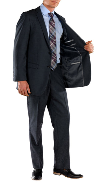 Navy Blue Regular Fit Suit - 2PC - FORD - FHYINC best men's suits, tuxedos, formal men's wear wholesale