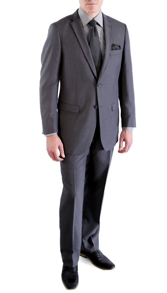 Charcoal Regular Fit Suit - 2PC - FORD - FHYINC best men's suits, tuxedos, formal men's wear wholesale