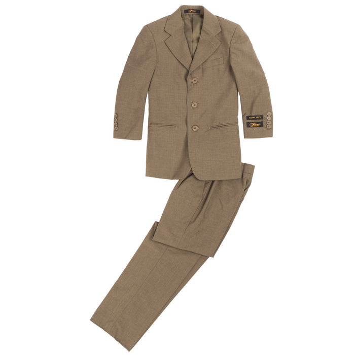 Boys Premium Brown Green 2pc Suit - FHYINC best men's suits, tuxedos, formal men's wear wholesale