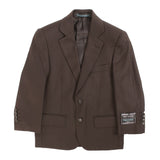 Boys Premium Coffee Brown 3pc Vested Suit - FHYINC best men's suits, tuxedos, formal men's wear wholesale