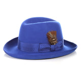 Premium Royal Blue Godfather Hat - FHYINC best men's suits, tuxedos, formal men's wear wholesale