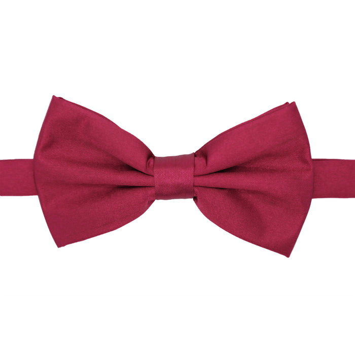 Gia Burgundy Satine Adjustable Bowtie - FHYINC best men's suits, tuxedos, formal men's wear wholesale