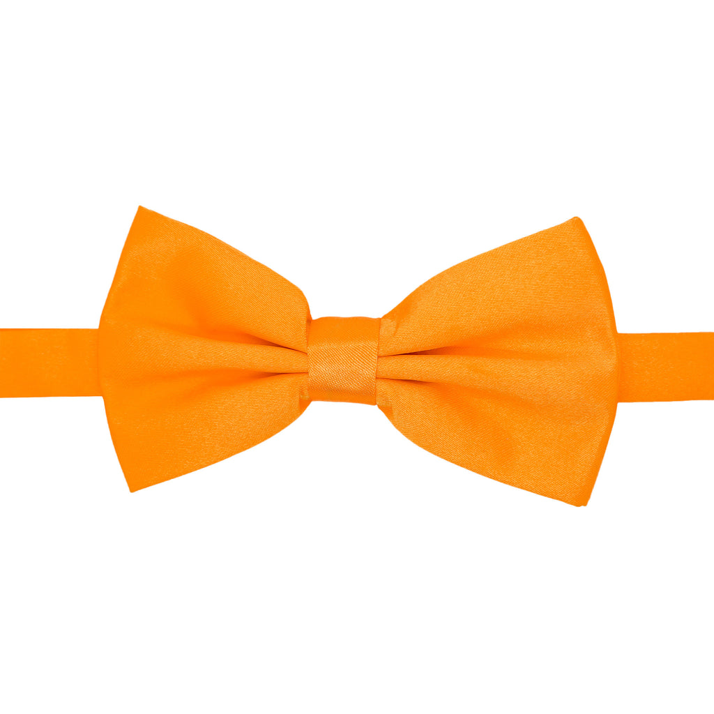Gia Orange Satine Adjustable Bowtie - FHYINC best men
