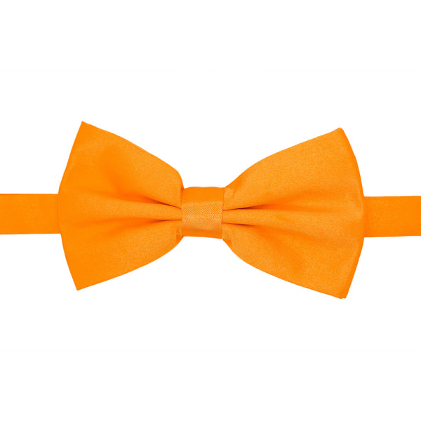 Gia Orange Satine Adjustable Bowtie - FHYINC best men's suits, tuxedos, formal men's wear wholesale