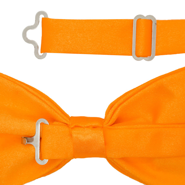 Gia Orange Satine Adjustable Bowtie - FHYINC best men's suits, tuxedos, formal men's wear wholesale