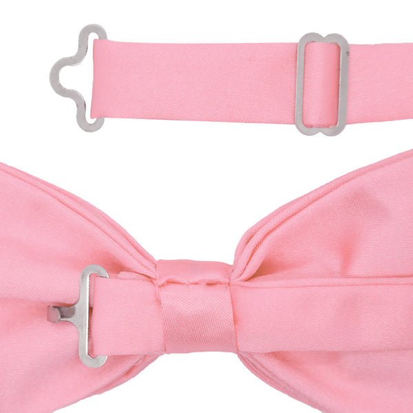 Gia Pink Satine Adjustable Bowtie - FHYINC best men's suits, tuxedos, formal men's wear wholesale
