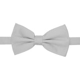 Gia Silver Satine Adjustable Bowtie - FHYINC best men's suits, tuxedos, formal men's wear wholesale