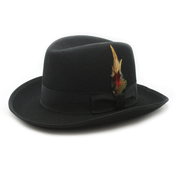 Premium Black Godfather Hat - FHYINC best men's suits, tuxedos, formal men's wear wholesale