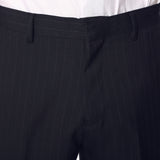 Navy Pinstripe Mens Regular Fit Uniform Dress Pants - FHYINC best men's suits, tuxedos, formal men's wear wholesale