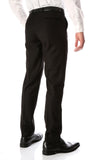 Ferrecci Men's Halo Black Slim Fit Flat-Front Dress Pants - FHYINC best men's suits, tuxedos, formal men's wear wholesale