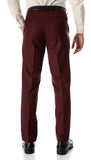 Ferrecci Men's Halo Burgundy Slim Fit Flat-Front Dress Pants - FHYINC best men's suits, tuxedos, formal men's wear wholesale