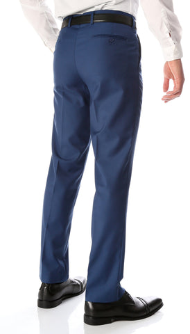 Ferrecci Men's Halo Indigo Slim Fit Flat-Front Dress Pants